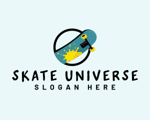 Skateboard Street Art logo design