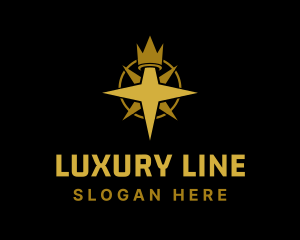 Luxury Crown Compass logo design