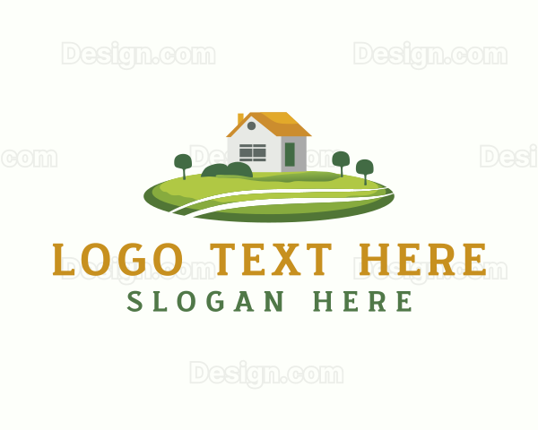 Landscaping House Lawn Logo