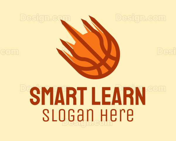 Fast Flaming Basketball Logo