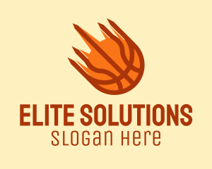 Fast Flaming Basketball logo