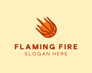 Fast Flaming Basketball logo