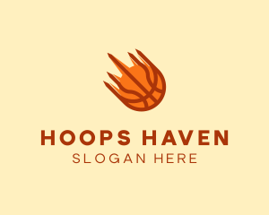 Hoop Basketball Court logo design