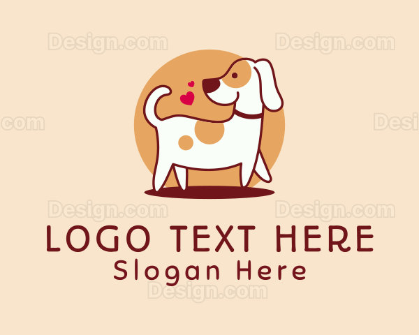 Cute Dog Love Logo