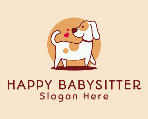 Cute Dog Love logo design