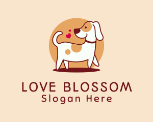 Cute Dog Love logo design