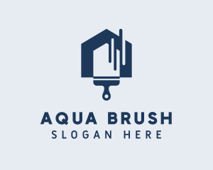 Blue Paintbrush Home logo design