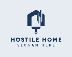 Blue Paintbrush Home logo design