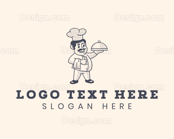 Retro Chef Restaurant Logo