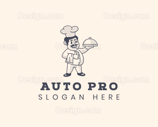 Retro Chef Restaurant Logo