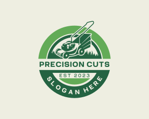 Landscaping Mower Grass Cutting logo design