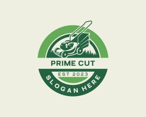 Landscaping Mower Grass Cutting logo design