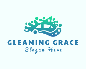 Sparkle Clean Car logo design