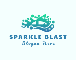 Sparkle Clean Car logo design