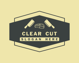 Butcher Meat Cleaver logo design