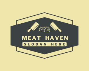 Butcher Meat Cleaver logo design