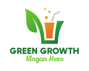 Green Leaf Juice  logo design