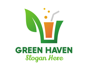 Green Leaf Juice  logo design