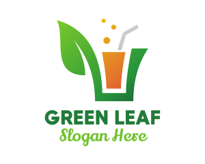 Green Leaf Juice  logo design