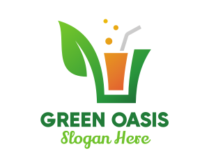 Green Leaf Juice  logo design