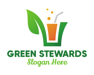 Green Leaf Juice  logo design