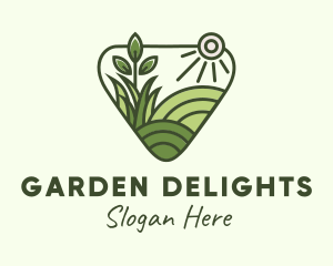 Landscaping Grass Plant logo design