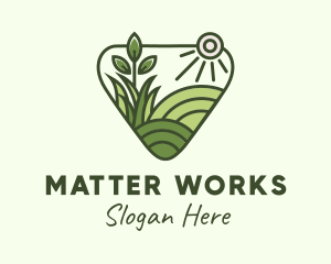 Landscaping Grass Plant logo design