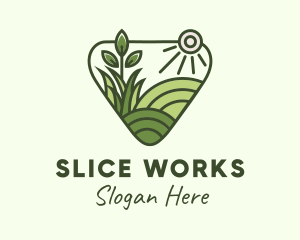 Landscaping Grass Plant logo design