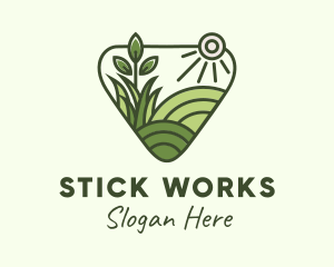 Landscaping Grass Plant logo design