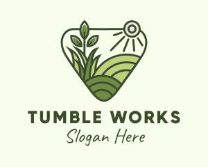 Landscaping Grass Plant logo design