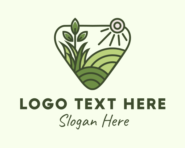 Landscaping Grass Plant logo