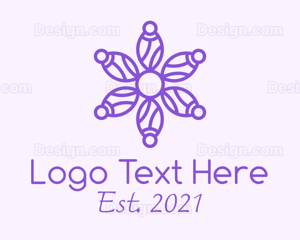 Purple Flower Gardening Logo