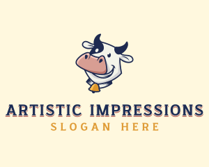 Cow Dairy Livestock logo design