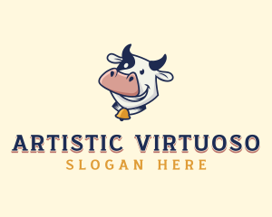 Cow Dairy Livestock logo design