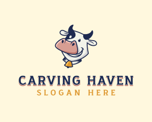 Cow Dairy Livestock logo design