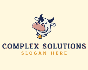 Cow Dairy Livestock logo design