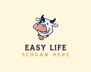 Cow Dairy Livestock logo design