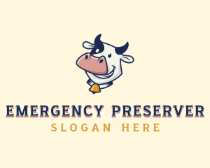 Cow Dairy Livestock logo design