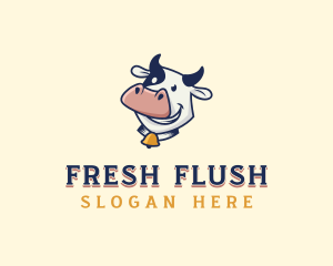 Cow Dairy Livestock logo design