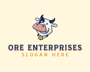 Cow Dairy Livestock logo design