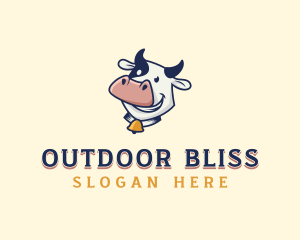 Cow Dairy Livestock logo design