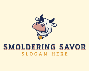 Cow Dairy Livestock logo design