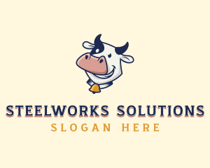 Cow Dairy Livestock logo design