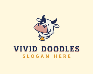 Cow Dairy Livestock logo design