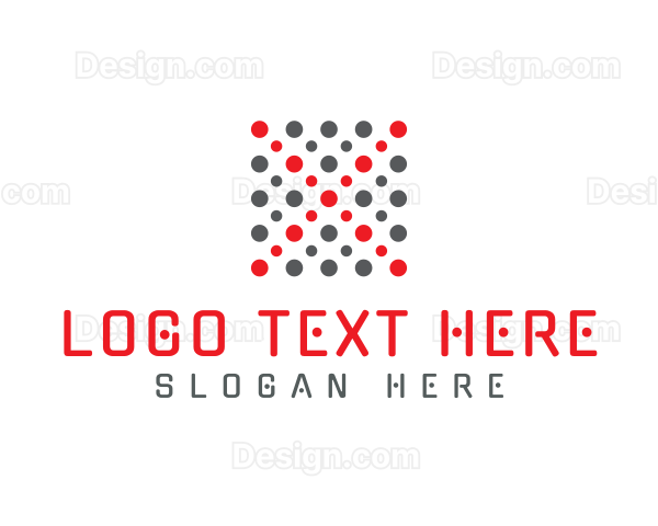 Tech Dots Letter X Logo