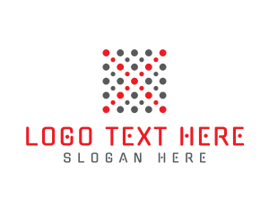 Tech Dots Letter X logo