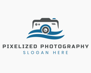 Camera Photography Wave logo design