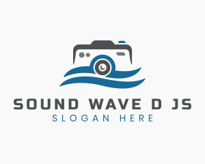 Camera Photography Wave logo design