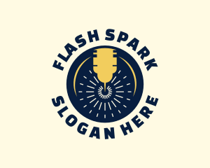 Laser Fabrication Spark logo design