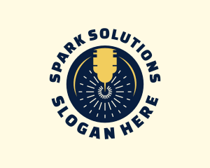 Laser Fabrication Spark logo design